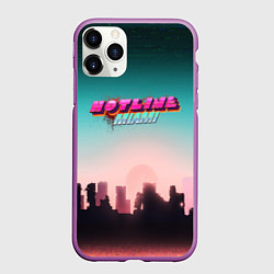 Чехол iPhone 11 Pro матовый HOTLINE MIAMI, цвет: 3D-фиолетовый