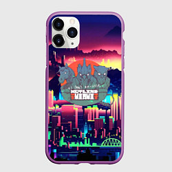 Чехол iPhone 11 Pro матовый HOTLINE MIAMI, цвет: 3D-фиолетовый