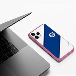 Чехол iPhone 11 Pro матовый VOLVO, цвет: 3D-малиновый — фото 2