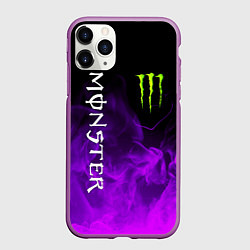 Чехол iPhone 11 Pro матовый MONSTER ENERGY, цвет: 3D-фиолетовый