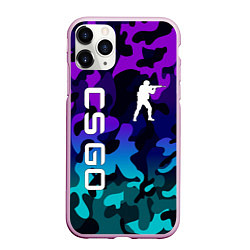 Чехол iPhone 11 Pro матовый CS GO, цвет: 3D-розовый