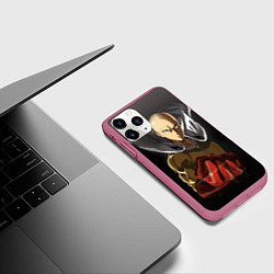 Чехол iPhone 11 Pro матовый One Punch Man, цвет: 3D-малиновый — фото 2
