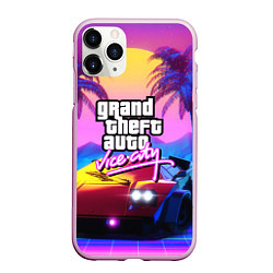 Чехол iPhone 11 Pro матовый GTA 2020, цвет: 3D-розовый