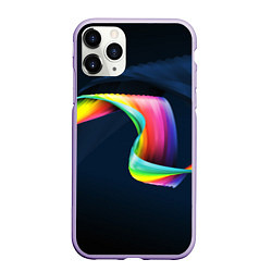 Чехол iPhone 11 Pro матовый OPTICAL ABSTRACT, цвет: 3D-светло-сиреневый