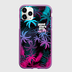 Чехол iPhone 11 Pro матовый GTA VICE CITY, цвет: 3D-фиолетовый