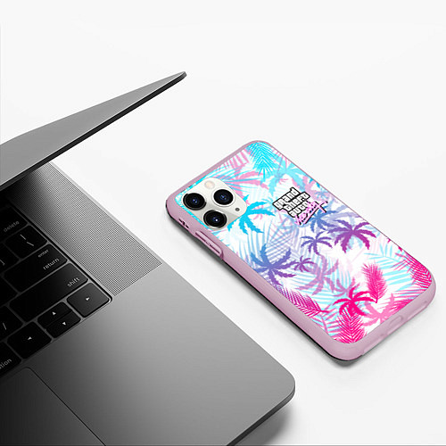 Чехол iPhone 11 Pro матовый GTA VICE CITY / 3D-Розовый – фото 3