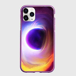 Чехол iPhone 11 Pro матовый ЧЁРНАЯ ДЫРА, цвет: 3D-фиолетовый