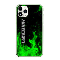 Чехол iPhone 11 Pro матовый MINECRAFT, цвет: 3D-салатовый