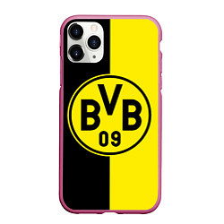 Чехол iPhone 11 Pro матовый BORUSSIA, цвет: 3D-малиновый