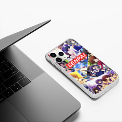 Чехол iPhone 11 Pro матовый SENPAI, цвет: 3D-белый — фото 2
