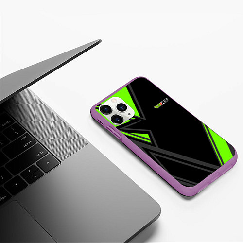 Чехол iPhone 11 Pro матовый Skoda RS Z / 3D-Фиолетовый – фото 3