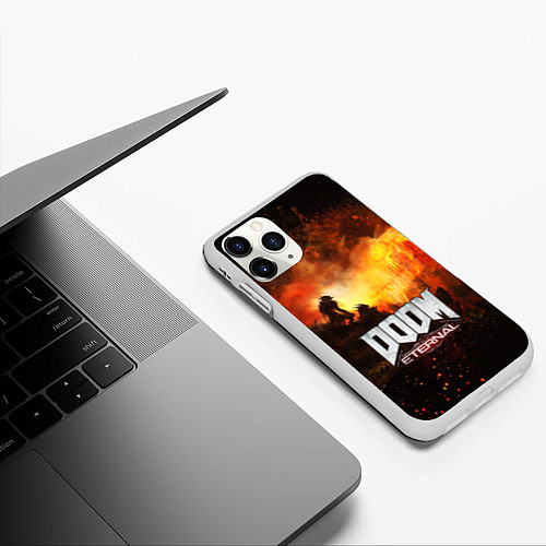 Чехол iPhone 11 Pro матовый DOOM ETERNAL / 3D-Белый – фото 3