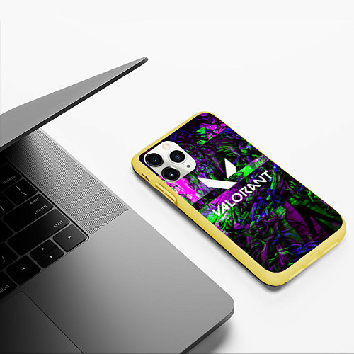 Чехол iPhone 11 Pro матовый VALORANT GAME / 3D-Желтый – фото 3