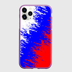 Чехол iPhone 11 Pro матовый Россия, цвет: 3D-фиолетовый