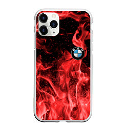 Чехол iPhone 11 Pro матовый BMW, цвет: 3D-белый