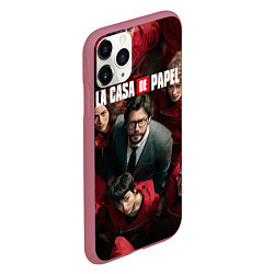 Чехол iPhone 11 Pro матовый La Casa de Papel Z, цвет: 3D-малиновый — фото 2