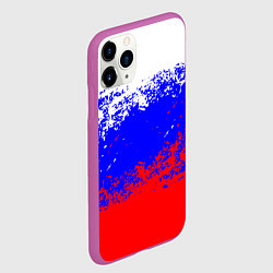 Чехол iPhone 11 Pro матовый Россия, цвет: 3D-фиолетовый — фото 2