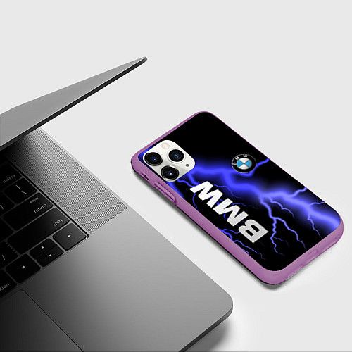 Чехол iPhone 11 Pro матовый BMW / 3D-Фиолетовый – фото 3