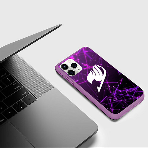 Чехол iPhone 11 Pro матовый Fairy Tail / 3D-Фиолетовый – фото 3