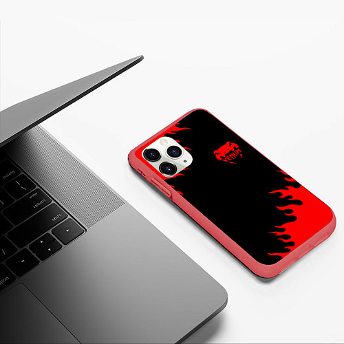Чехол iPhone 11 Pro матовый VENUM SPORT / 3D-Красный – фото 3