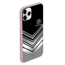 Чехол iPhone 11 Pro матовый VOLKSWAGEN, цвет: 3D-розовый — фото 2