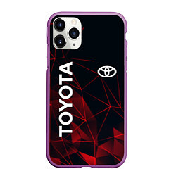 Чехол iPhone 11 Pro матовый TOYOTA, цвет: 3D-фиолетовый