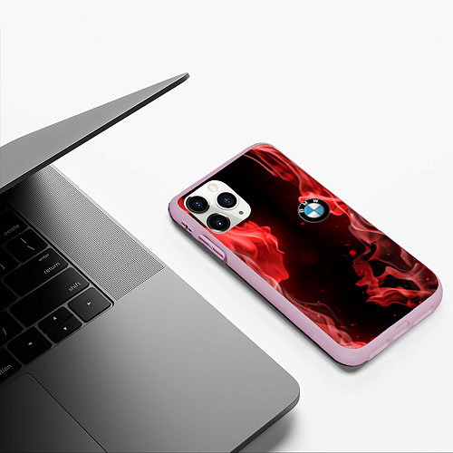 Чехол iPhone 11 Pro матовый BMW / 3D-Розовый – фото 3