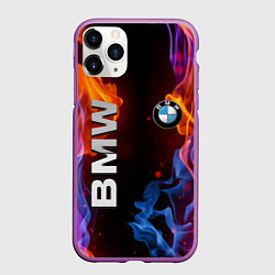 Чехол iPhone 11 Pro матовый BMW, цвет: 3D-фиолетовый