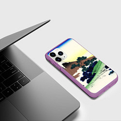 Чехол iPhone 11 Pro матовый ЯПОНИЯ, цвет: 3D-фиолетовый — фото 2