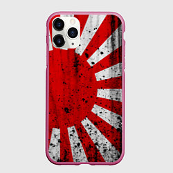 Чехол iPhone 11 Pro матовый ЯПОНСКИЙ ФЛАГ, цвет: 3D-малиновый