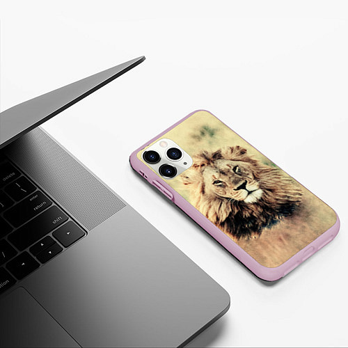 Чехол iPhone 11 Pro матовый Lion King / 3D-Розовый – фото 3