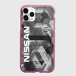 Чехол iPhone 11 Pro матовый NISSAN, цвет: 3D-малиновый
