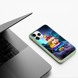 Чехол iPhone 11 Pro матовый BRAWL STARS GALE, цвет: 3D-салатовый — фото 2