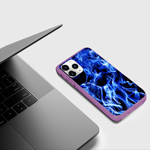 Чехол iPhone 11 Pro матовый ДЫМ / 3D-Фиолетовый – фото 3