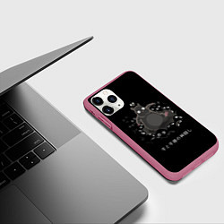 Чехол iPhone 11 Pro матовый Унесенные призраками, цвет: 3D-малиновый — фото 2