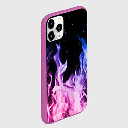 Чехол iPhone 11 Pro матовый НЕОНОВЫЙ ОГОНЬ, цвет: 3D-фиолетовый — фото 2