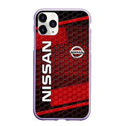 Чехол iPhone 11 Pro матовый NISSAN, цвет: 3D-светло-сиреневый