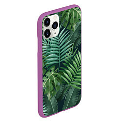 Чехол iPhone 11 Pro матовый Тропики, цвет: 3D-фиолетовый — фото 2