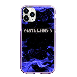 Чехол iPhone 11 Pro матовый MINECRAFT, цвет: 3D-сиреневый