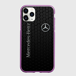 Чехол iPhone 11 Pro матовый MERCEDES-BENZ, цвет: 3D-фиолетовый
