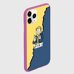 Чехол iPhone 11 Pro матовый Fallout logo boy, цвет: 3D-фиолетовый — фото 2