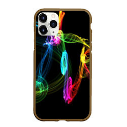 Чехол iPhone 11 Pro матовый НЕОНОВЫЙ ДЫМ, цвет: 3D-коричневый