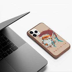 Чехол iPhone 11 Pro матовый Коронавирус covid 19, цвет: 3D-коричневый — фото 2