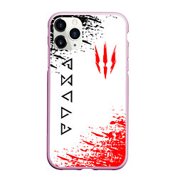 Чехол iPhone 11 Pro матовый THE WITCHER, цвет: 3D-розовый