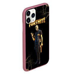 Чехол iPhone 11 Pro матовый Gold Midas Fortnite 2, цвет: 3D-малиновый — фото 2