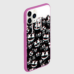 Чехол iPhone 11 Pro матовый MARSHMELLO GLITCH, цвет: 3D-фиолетовый — фото 2
