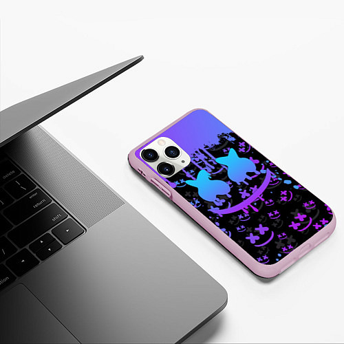 Чехол iPhone 11 Pro матовый MARSHMELLO / 3D-Розовый – фото 3