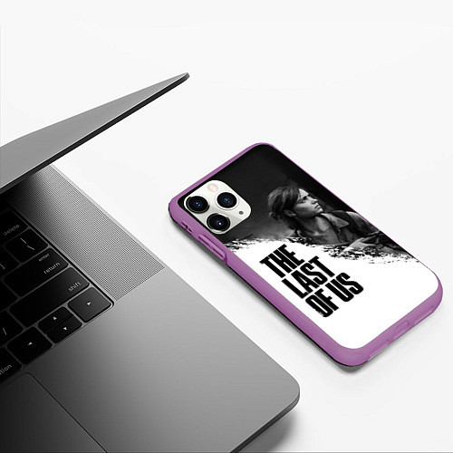 Чехол iPhone 11 Pro матовый THE LAST OF US 2 / 3D-Фиолетовый – фото 3