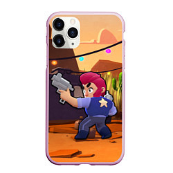 Чехол iPhone 11 Pro матовый Brawl Stars Colt, цвет: 3D-розовый