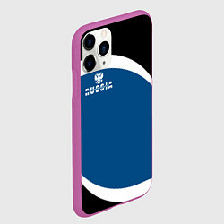 Чехол iPhone 11 Pro матовый Russia, цвет: 3D-фиолетовый — фото 2